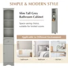 Tall Bathroom Cabinet, Freestanding Storage Cabinet With Drawer, MDF Board, Adjustable Shelf, Grey 4