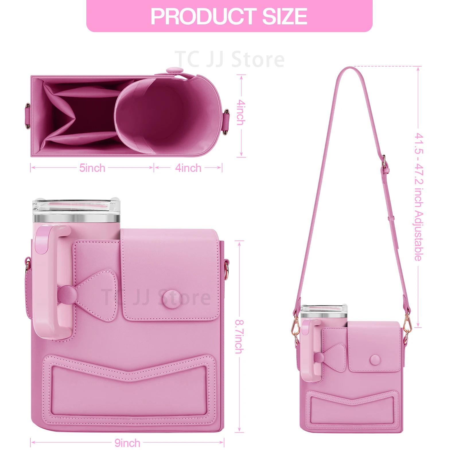 Portable Water Bottle Purse for Stanley Cup.