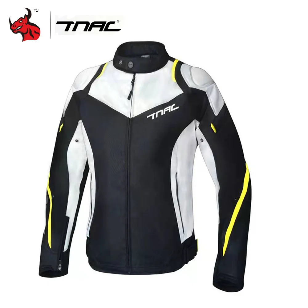 TNAC Ce Certified Protective Gear Motorcycle Riding Protective Jacket Breathable Reflective Motorcycle Jacket Size M