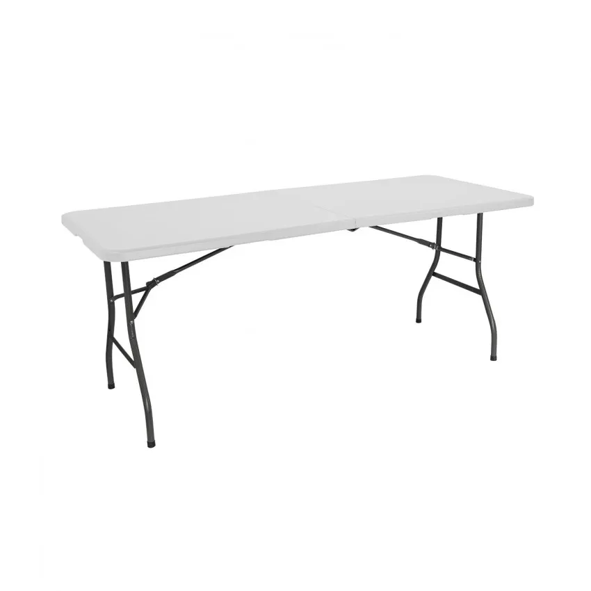 ORION91 240cm portable folding table, resin/steel, white, rectangular