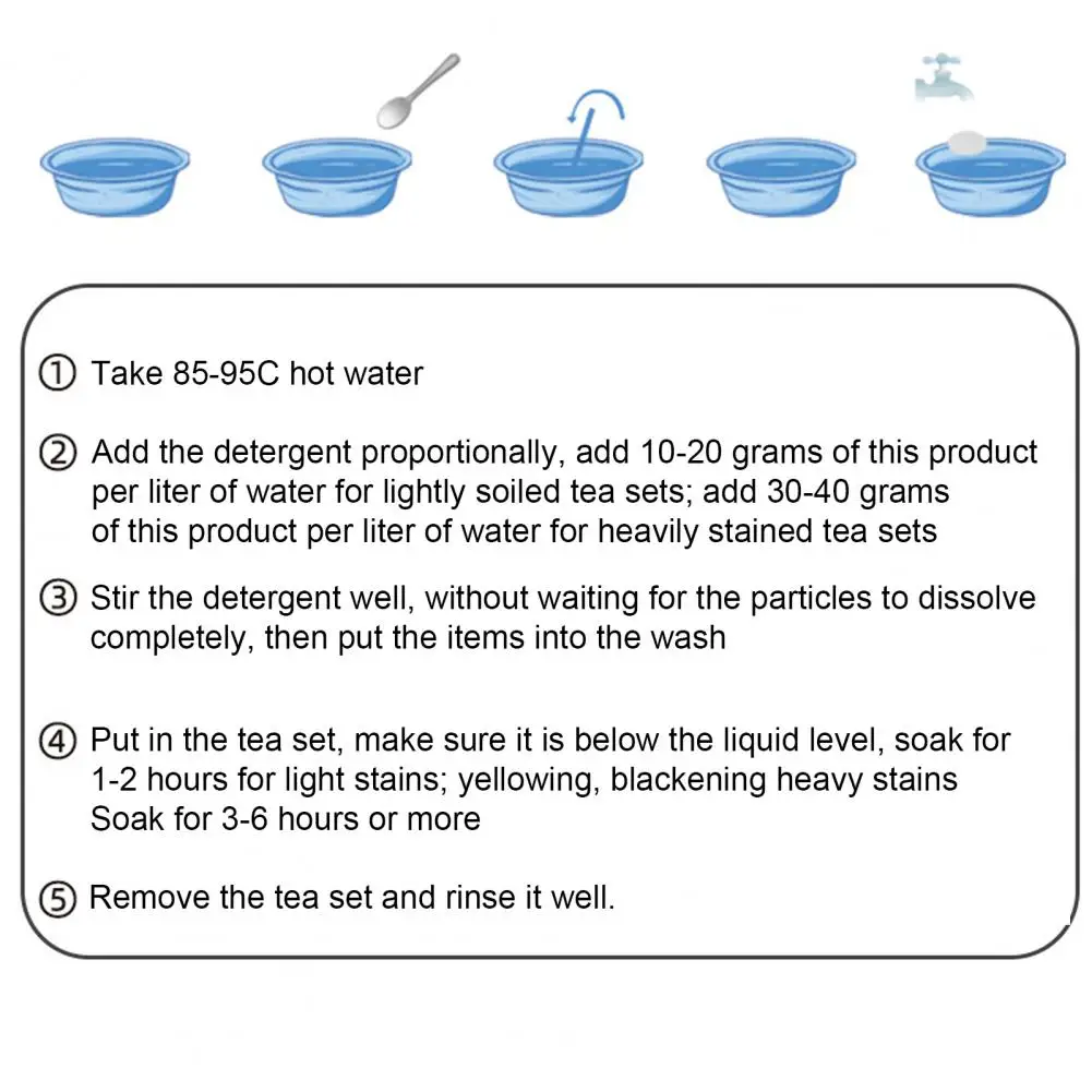 

Kettle Descaler Tea Stain Cleaner for Teapots Kettles Fast Acting Food Grade Descaling Detergent Powder for Coffee Tea Set 100ml