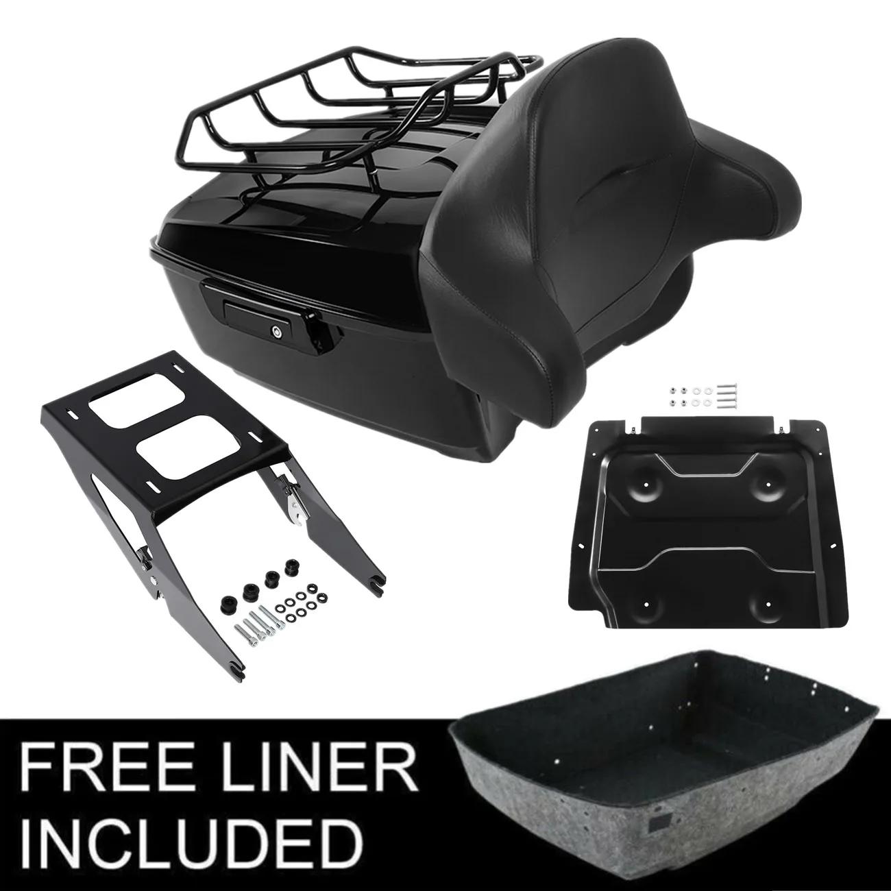 King Pack Trunk 2 Up Mount Rack Per Harley Tour Pak Sport Glide Flsb 2018-2022 2020 2019 Moto