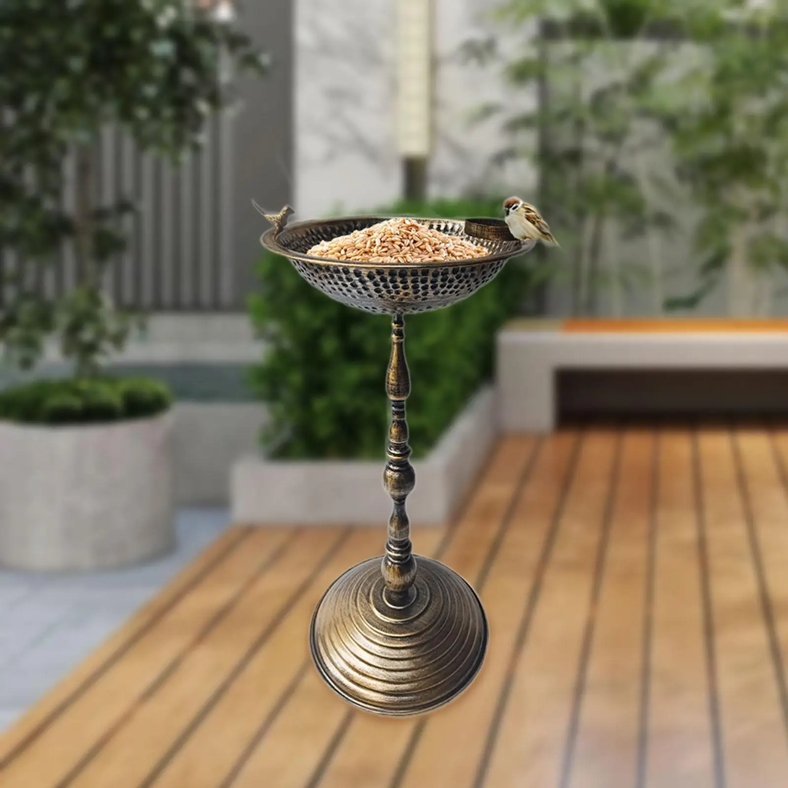 Garden Bird Bath Yard Decor Round Base Design Birdfeeder for Lawn Yards Outdoors Garden Bird Bath Yard Decor Round Base Design Birdfeeder for Lawn Yards Outdoors