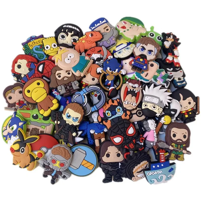 Miniso Series Mixed Shoe Charms For Sandals DIY Decorations Accessories Christmas Gift Random 10-100Pcs
