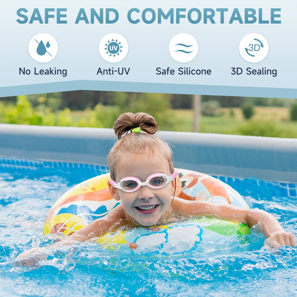 1/2PCS Children's Swimming Goggles Anti Fog No Leak 100% UV Protection HD Swim Goggles for Kids &Toddlers For (Age3-10) swimming goggles