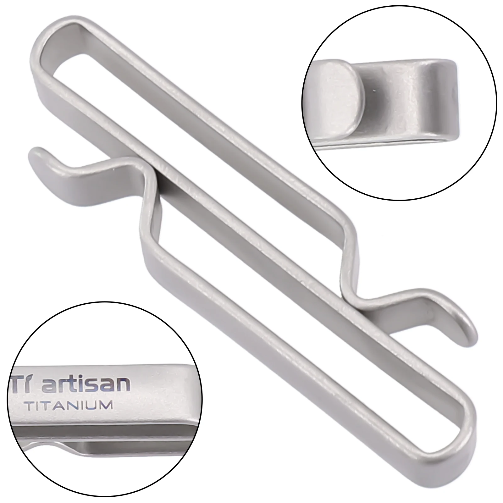 

Titanium Alloy Keychain Key Ring Holder with Quick Waist Belt Hanging Buckle Lightweight and Tough for Daily Use