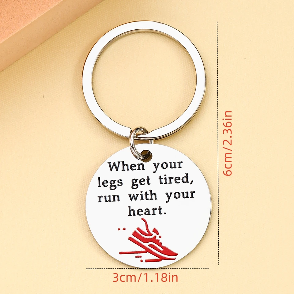 Running Gift Set For Men & Women – Fun Socks & Motivational Keychain – Perfect For Runners, Cross Country Fans, Race Day & Birthdays