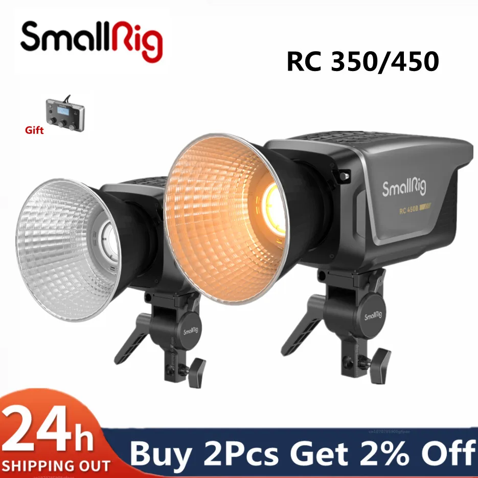 Smallrig RC350B RC450B 바이 컬러 2700-6500K RC350D RC450D 5600K LED 비디오 사진 조명, 카메라 3961 블루투스 앱 제어
