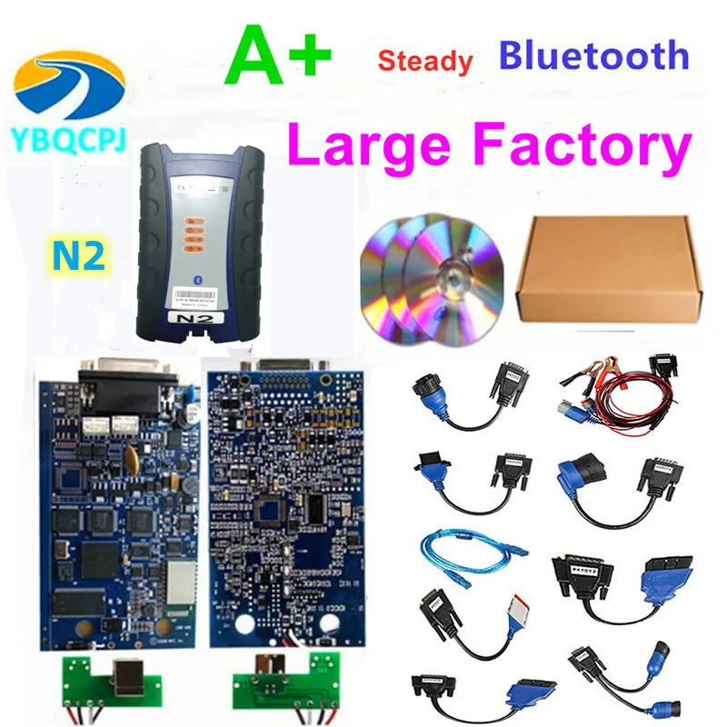 

Best N2 N1 Bluetooth Diesel Truck Diagnostic Tool OBD Fault Diagnostic Detector for Volvo USB Link Truck Diag