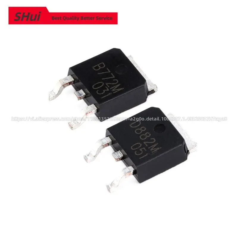 

20pcs B772M D882M TO-252-2 SMD Transistor