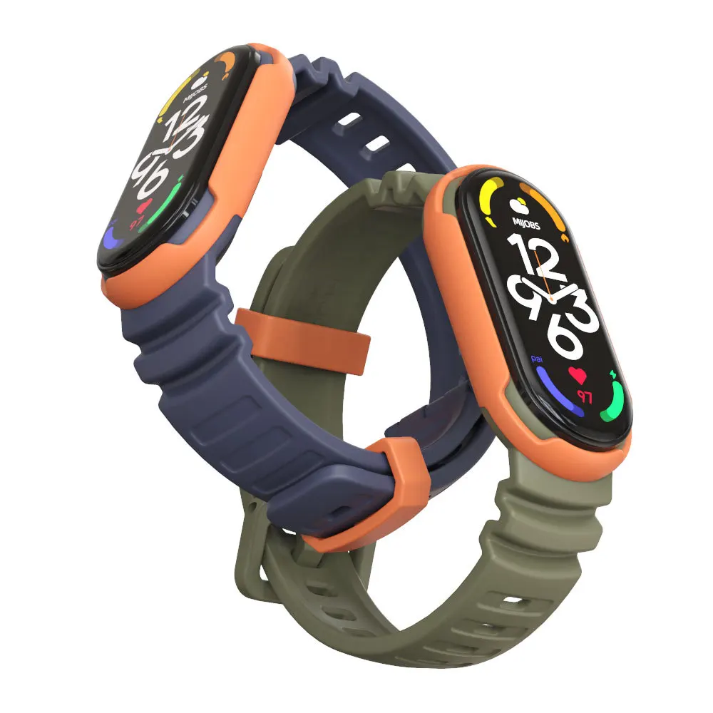 

Силиконовый ремешок, чехол из поликарбоната для браслета Xiaomi Mi Band 7, сменный ремешок на запястье в стиле GS