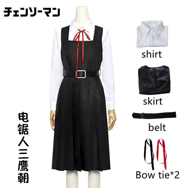 Anime homem motosserra asa mitaka cosplay traje temporada 2 jk uniforme  escolar guerra diabo vestido camisa meias gravata roupas de halloween -  AliExpress