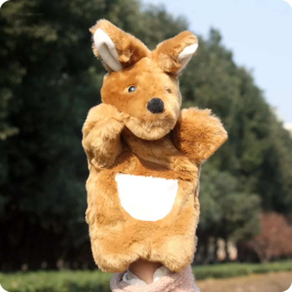 2pcs Kangaroo Shape Hand Puppet Kangaroo Hand Puppet Toys Plush Hand Puppet Toys