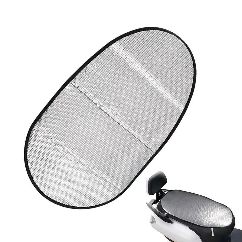 

Motorcycle Cushion Cover Heat Protection Aluminum Foil Pads For Motorbike Dust-proof Foldable Seat Cover Cycling Accessories For