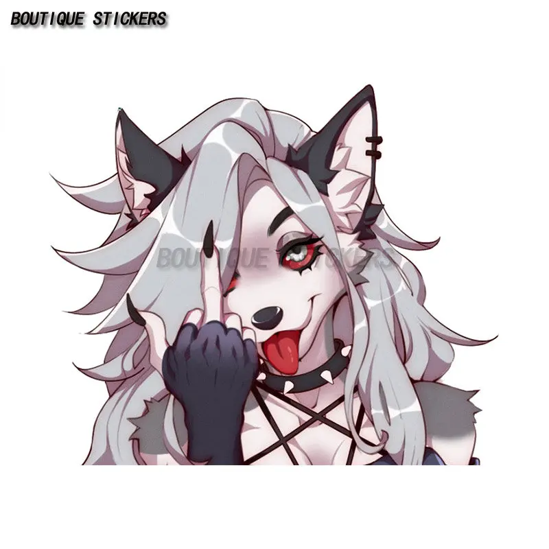 

High quality car sticker Loona middle finger car sticker waterproof PVC sticker car motorcycle accessories cover scratches