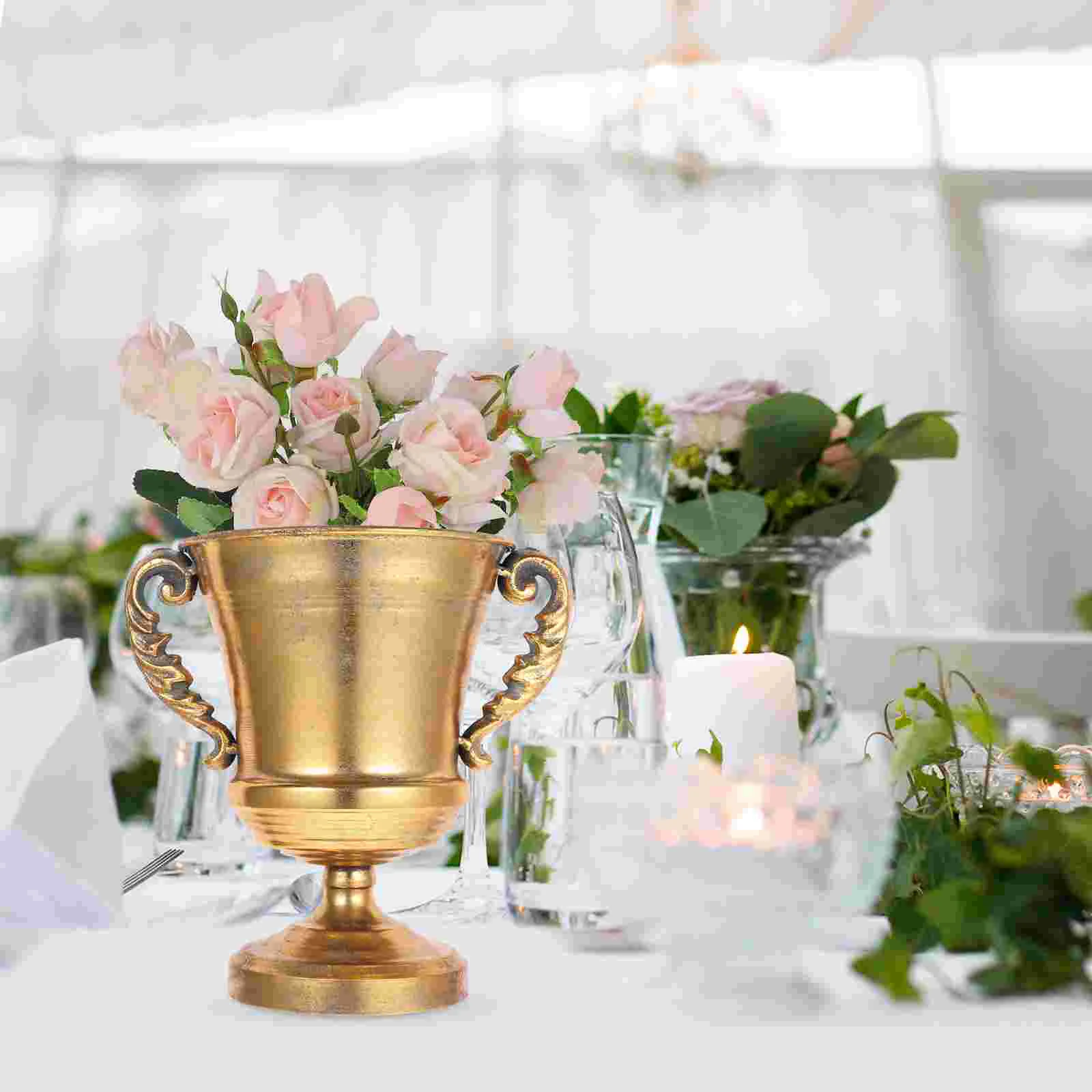 

Home Decor Metal Flower Pot Floral Arrangement Container Decorations Vases Holder Iron Planters