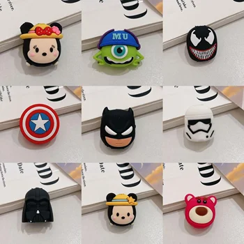 การ์ตูนน่ารัก Marvel ตัวป้องกันสายเคเบิล Bites Wire Organizer Winder Saver 1