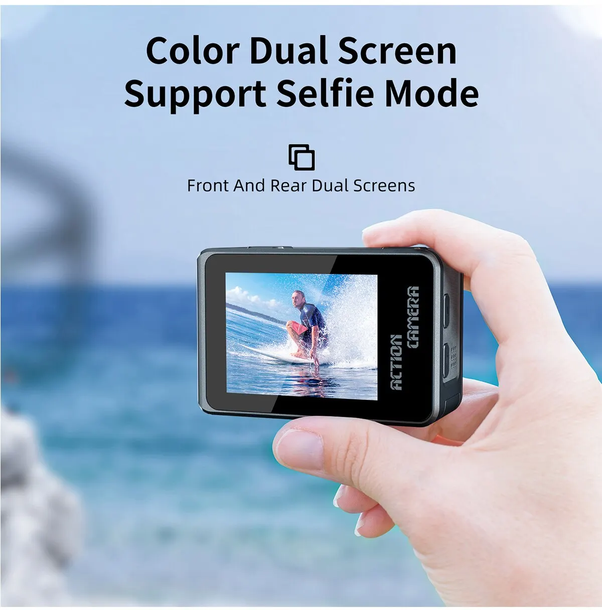 Action Camera CERASTES 5K 4K 60FPS EIS Interchangeable Lens 48MP Zoom Electronic Stabilizer WiFi for Vlog