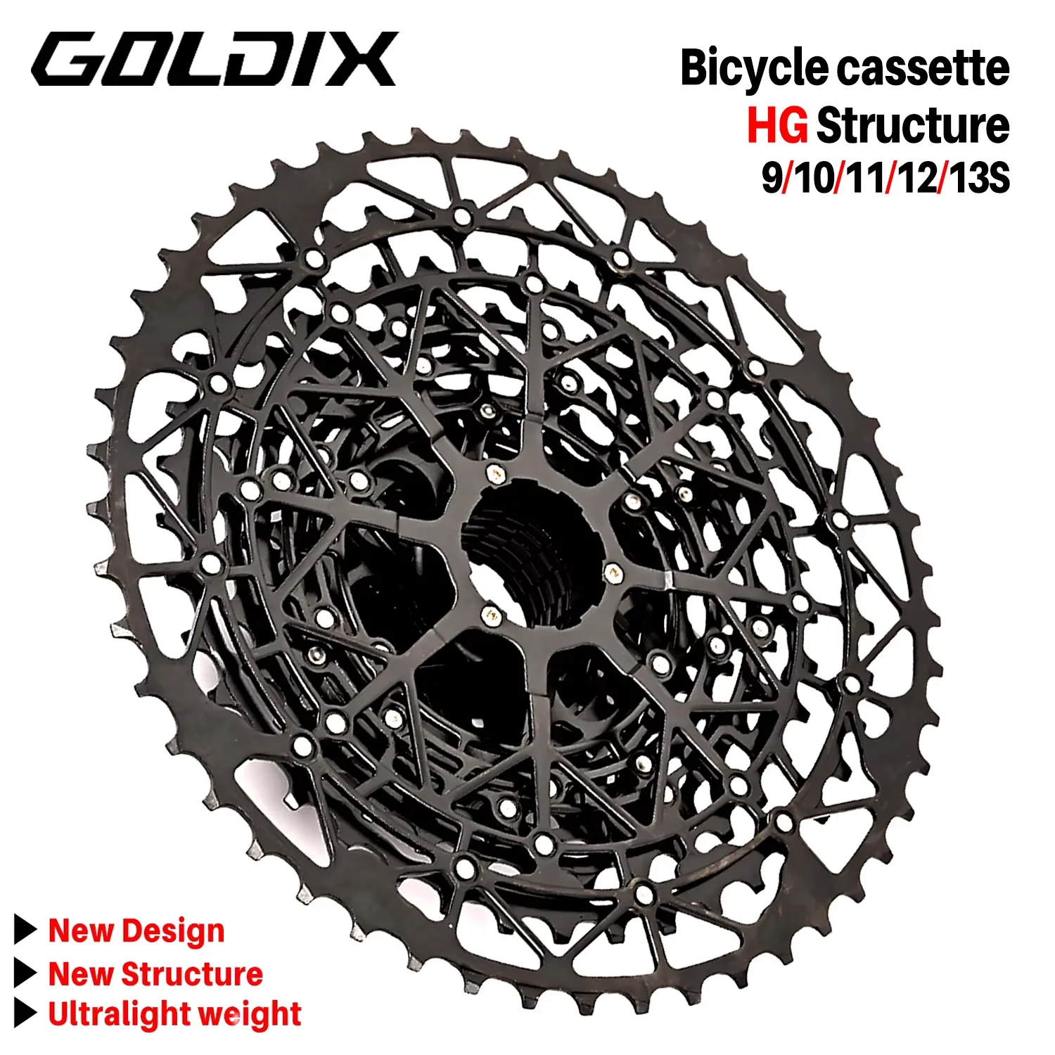 GOLDIX Ultralight MTB Cassette Freewheel k7 9/10/11/12/13 Speed HG