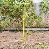Manual Hand Tiller for Cultivate, Loosen, Aerate Rugged for Gardening Bed, T Shaped Handle Gardening Claw Tool Cultivator 1