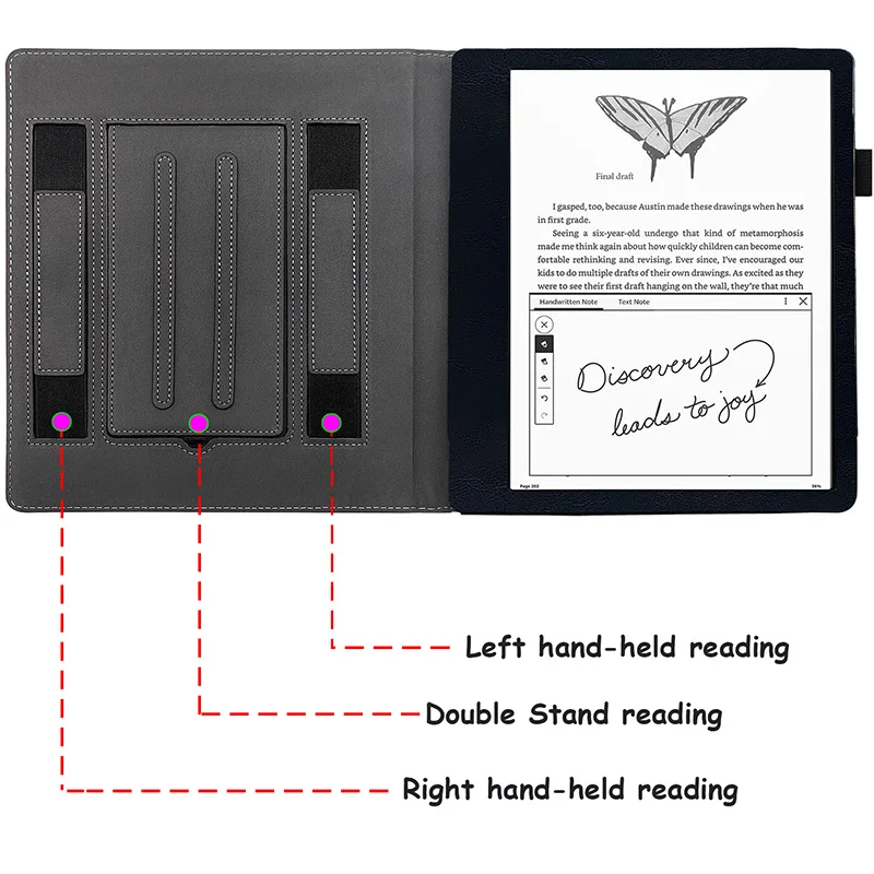 Stand Case para Kindle Scribe Duas Alças de Mão Capa de Couro pu com Suporte de Caneta 10.2 2023 - Imagem 5