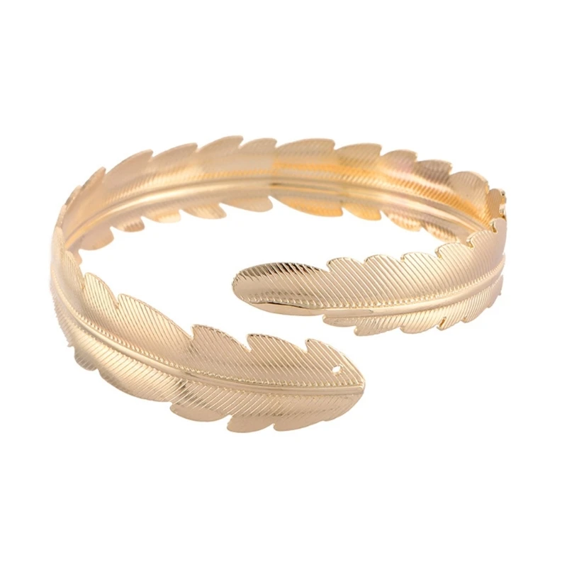 Minimalist Metal Coil Upper Arm Cuff Bracelet Armlet Armband Bangle Silver | Fruugo AU