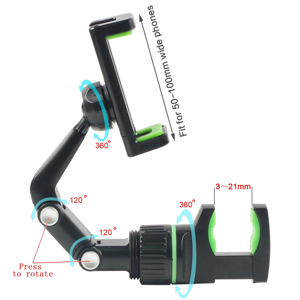 Universal Mic Stand Phone Holder Telephone Car Holder Live Broadcast Bracket Clip Multi-functional Microphone Mount Phone Rack