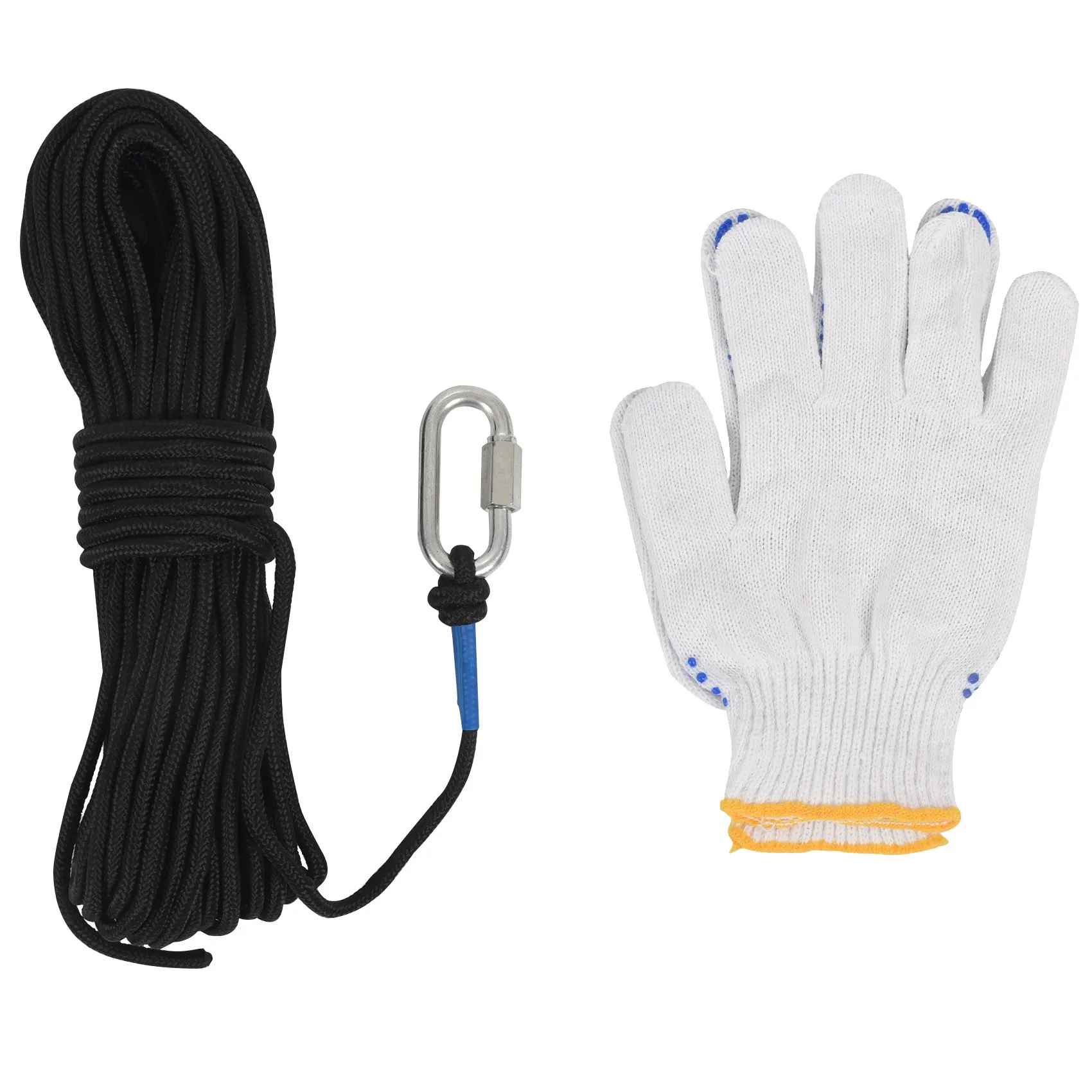 

Fishing Magnet Rope 20 Meters, Heavy Rope with Safe Lock,All Purpose Nylon High Strengte Cord Safe Rope - 65 Feet, Diameter 6Mm