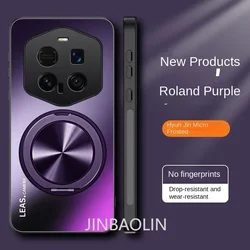Luxury Porsche Design Shockproof Phone Case with Ring Stand and Magnetic Magsafe Compatibility for Magic 7RSR (Purple)