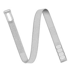 Adjustable Unisex Woven Bicep Band - Soft, Breathable, and Sturdy Armband - Long 400mm (Light grey)