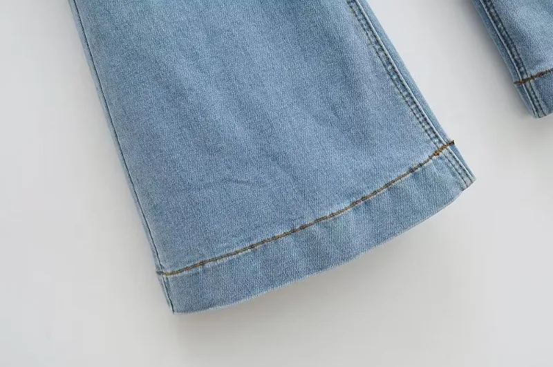 Pantalones vaqueros acampanados de verano para mujer, pantalones vaqueros largos ajustados, pantalones vaqueros elásticos azules de moda Y2K, pantalones vaqueros de cintura alta 2025