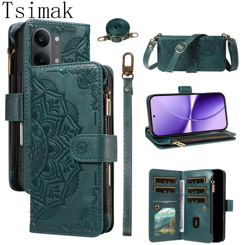 Premium Zipper Wallet Flip Cover - Elegant Leather Protective Case