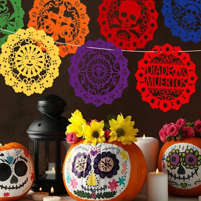 18 Piezas De Flores De Papel Mexicanas Coloridas Para Fiesta | Envío Gratis
