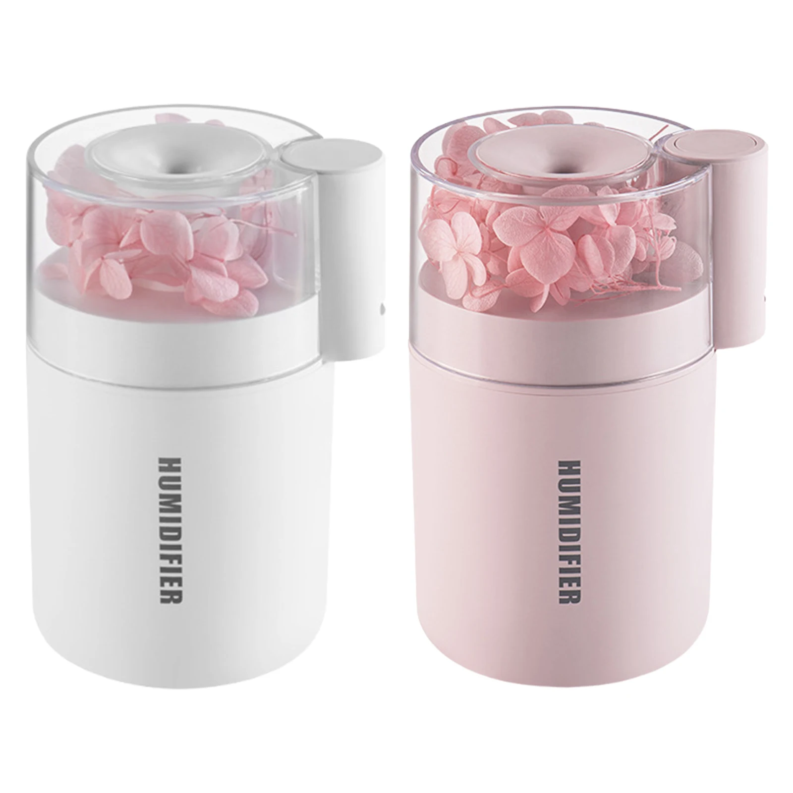 7가지 색상의 야간 조명이 있는 미니 가습기, 휴대용 소형 가습기, 가정, 침실, 사무실, 요가용 데스크탑 가습기