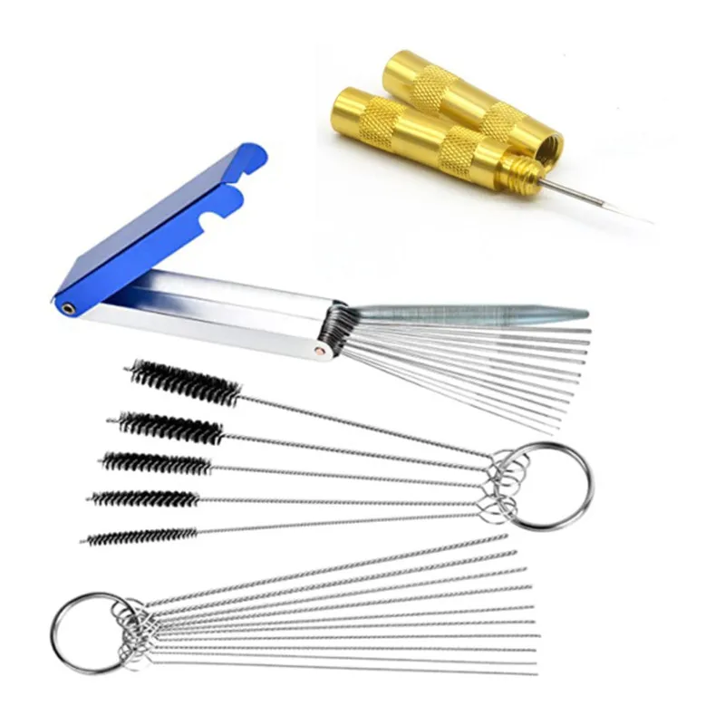 Cleaner Set Carburetor Carbon Dirt Jet Remove Cleaning Needles Brushes