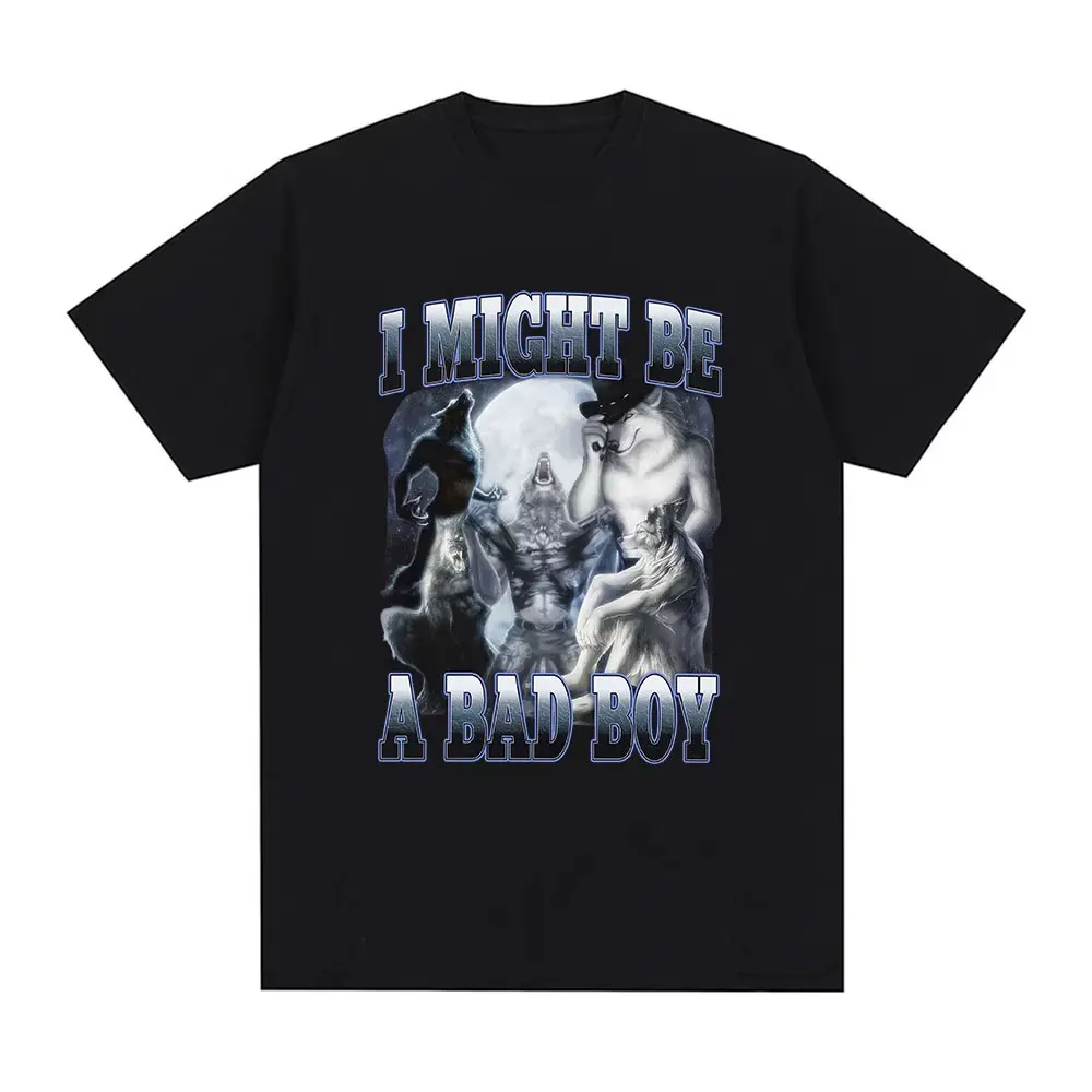 Human By Day, Wolf By Night - Funny Oversized Graphic T-Shirt
