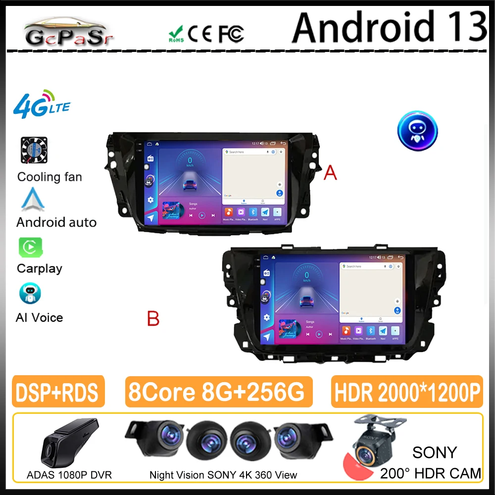 

Android Carplay 2 Din радио для MG GS 2015 2016 2017 + мультимедийный Carplay видеоплеер GPS навигация задняя камера 5G DSP