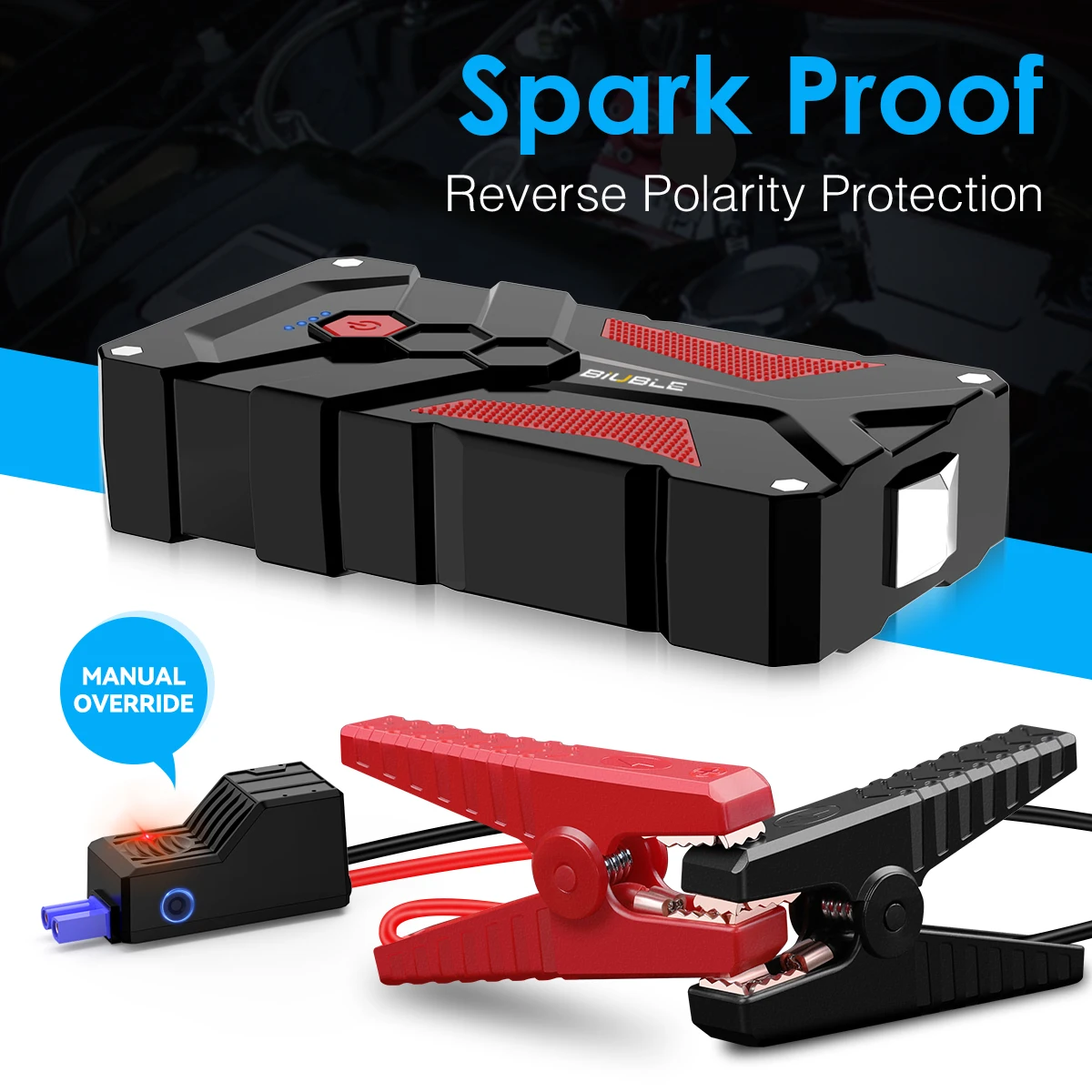2000A Jump Starter Power Bank Starting Device Portable Emergency Booster for 12V Small Trucks Emergency Battery Booster