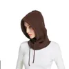 Women's New Fall Winter Full-envelope Cap Knitted Balaclava Hat Scarf Hat Two-in-one Woolen Warm Ear Protection Cap Pullover Hat 1