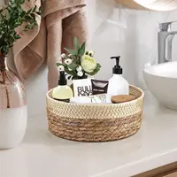 3 Size Woven Storage Basket, Organize Straw Cosmetics Storage Basket, Snack Food Storage Table Basket Made of Cattail Material 3