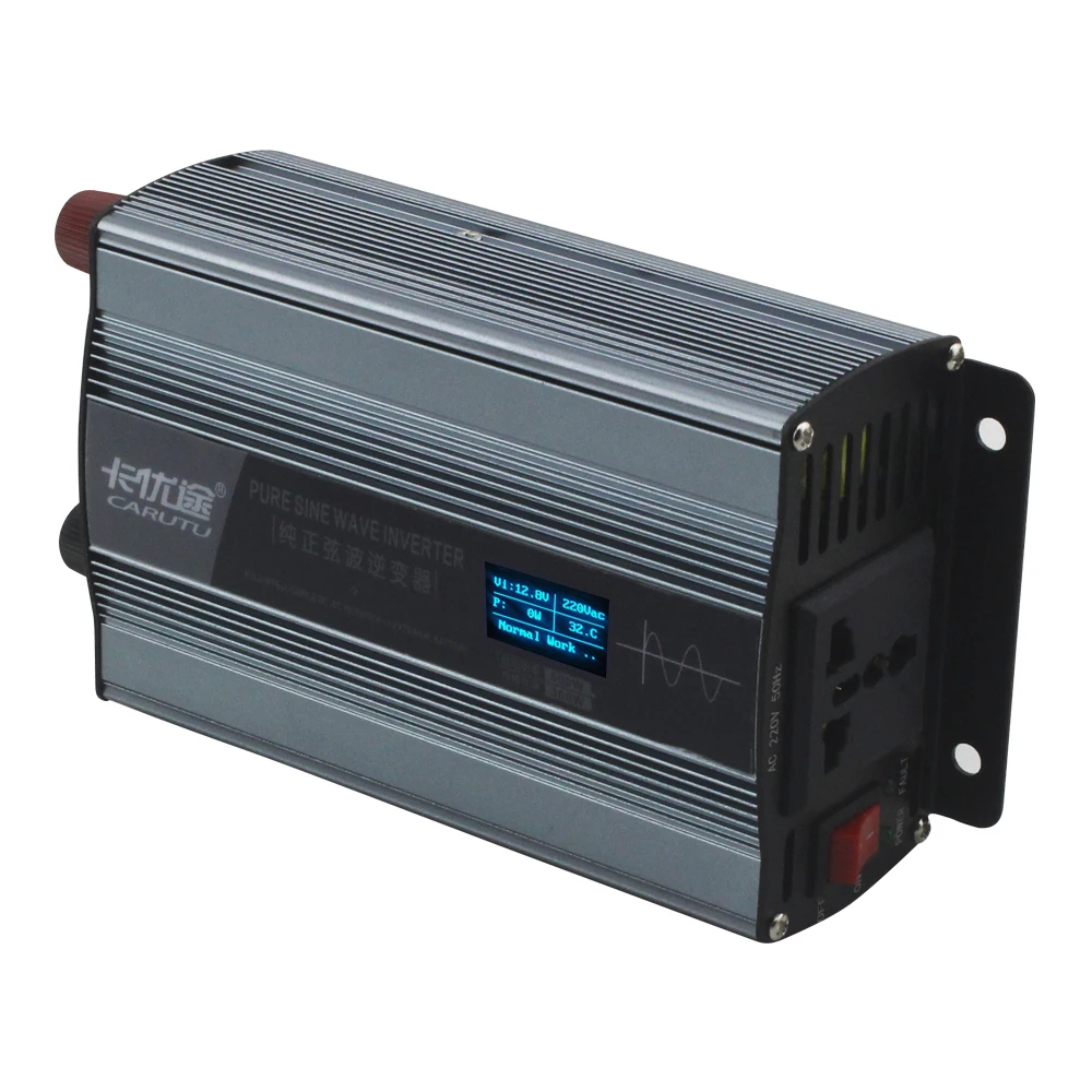 CARUTU PURE sine WAVE อินเวอร์เตอร์ 12V 220V อินเวอร์เตอร์ 12 V 230 V Full sustain Power 300W Peak 600W สําหรับแสงพัดลมคอมพิวเตอร์ 1