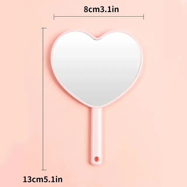Miroir de maquillage d'amour miroir de maquillage à main nouveaux miroirs de maquillage Style fille douce adapté à transporter 6