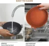 8/9.4in Air Fryer Silicone Basket-Reusable Non-Stick Tray Baking Tray for Pizza Fried Chicken Fries-Air Fryer Liners Accessories 3