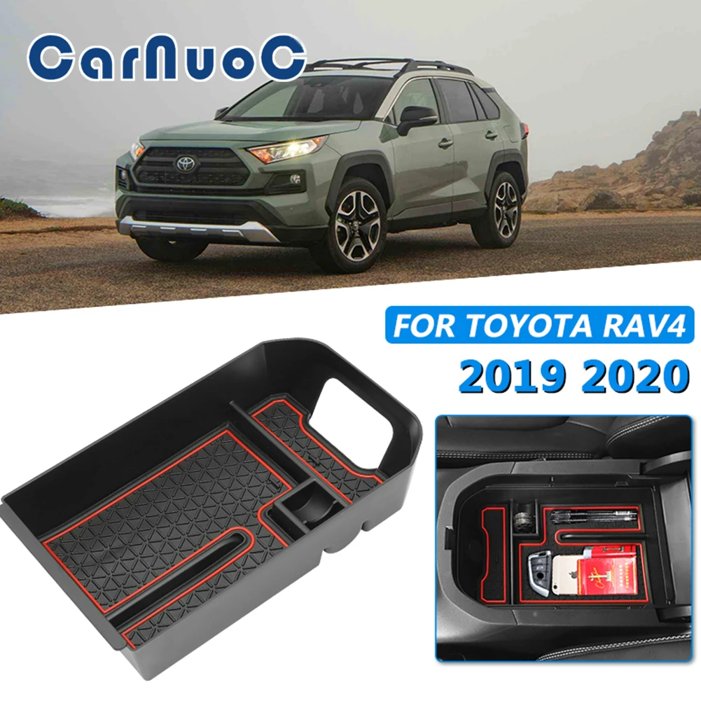 

For Toyota RAV4 2019 2020 RAV 4 Console Central Armrest Storage Box Car Styling Container Tray Organizer Accessories