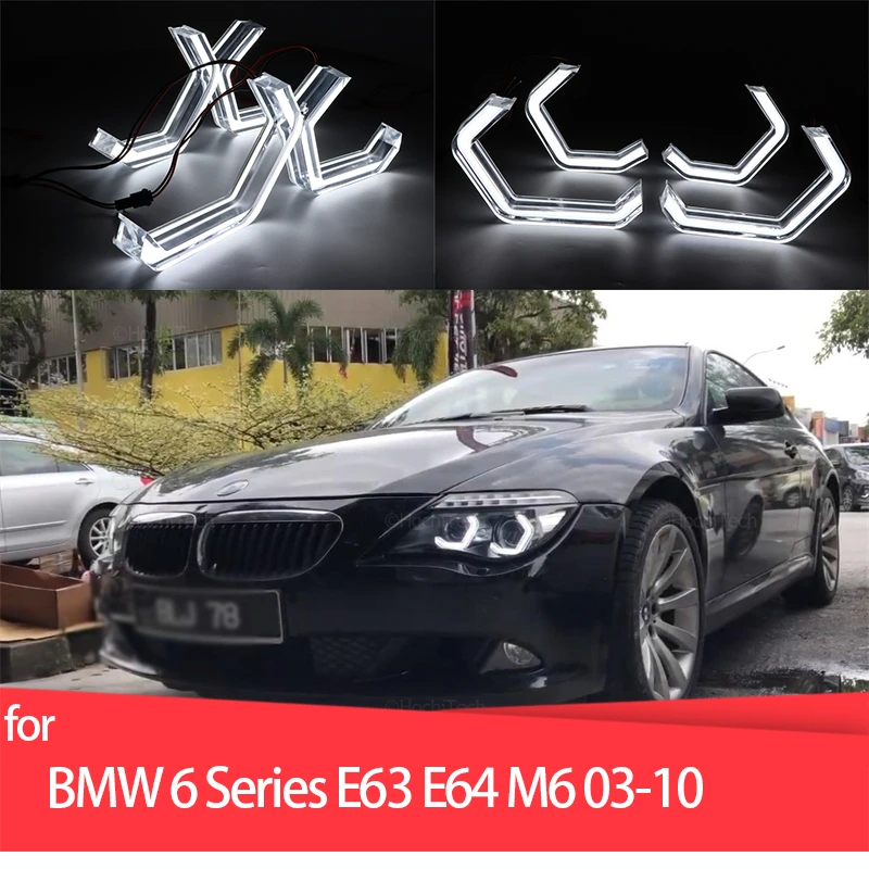 

Daytime Light for BMW 6 SERIES E63 E64 630Ci 630i 645Ci 650i M6 2003-2010 M4 Iconic Style LED Crystal Angel Eye Kit Eyes Kits
