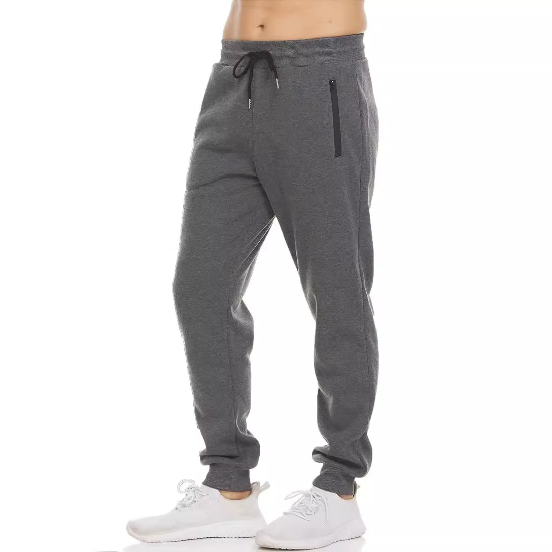 2024 new Sweatpants Streetwear Trousers Men Pants Solid color Drawstring Zipper Pockets Cargo Pants Men Overalls Running pants 4