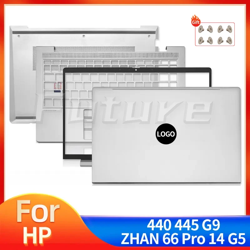 

New For HP Probook 440 G9 445 G9 Pro 14 G5 LCD Back Cover Front Bezel Palmrest Upper Top Lower Bottom Cover Housing Case Silver