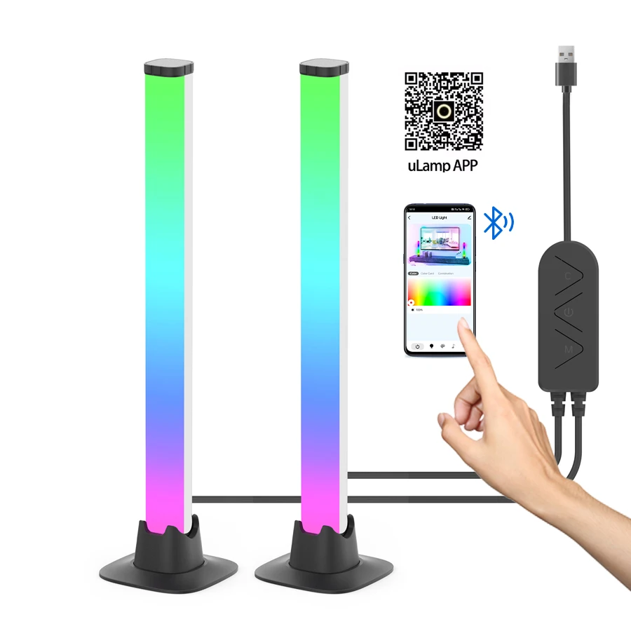 מקלדת גיימינג RGB עם תאורת רקע למחשב, עיצוב אטמוספירה, תאורת לילה להגנה על העין, מנורת קריאה עם אפליקציה