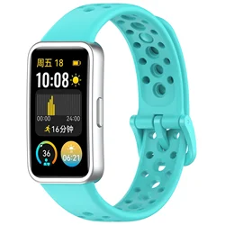 Sport Breathable Silicone Strap - Replacement Bracelet Accessory - Huawei Band 8 (10 Water Duck)