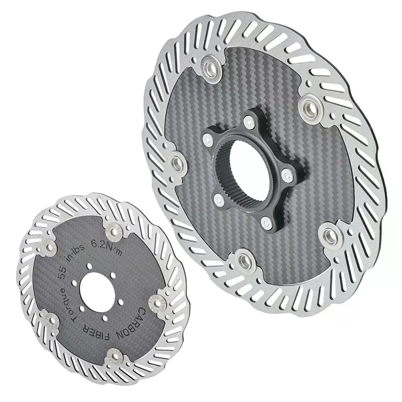 뜨거워요 새로운 140/160mm 탄소 섬유 브레이크 디스크 고강도 경량 디자인 로드 바이크 교체 부품 사이클링 액세서리 1PC